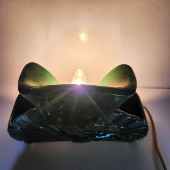 Mid Century Leaping Deer TV Lamp Planter Forest Green Retro Vintage 10.5”X 7.5” - Picture 13 of 15